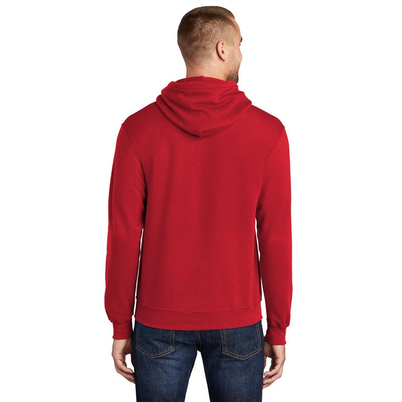 NEW STRAYER Port & Company® Core Fleece Pullover Hooded Sweatshirt-Red