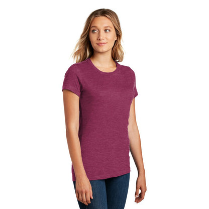 NEW STRAYER District ® Women’s Perfect Weight ® Tee-Heathered Loganberry