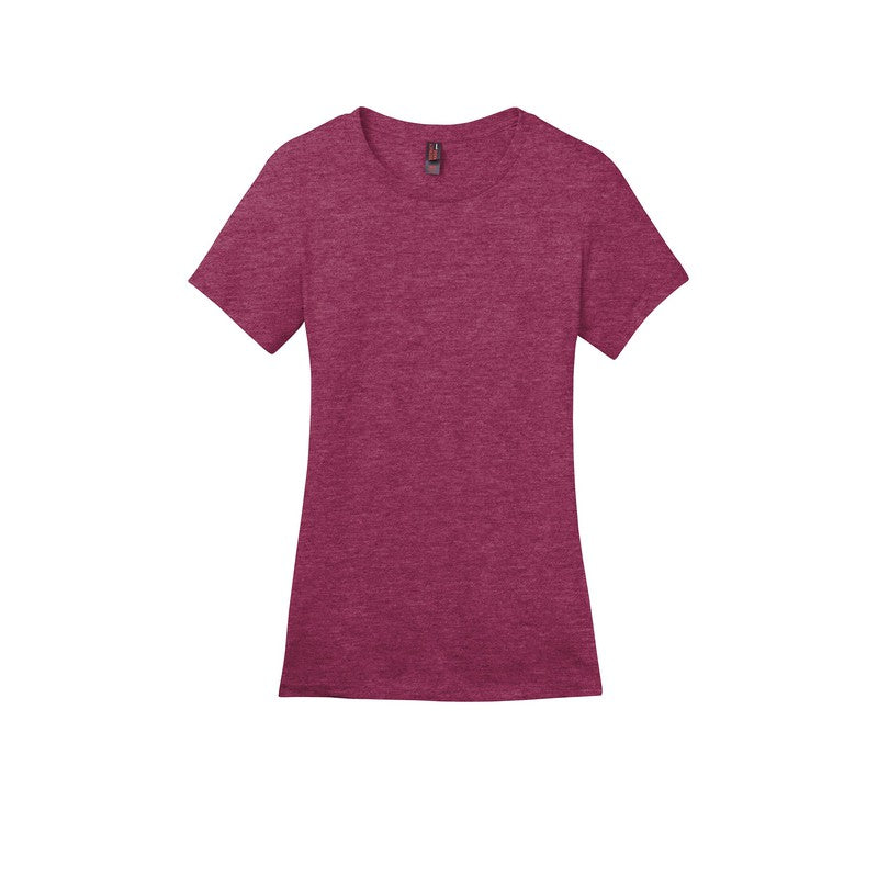 NEW STRAYER District ® Women’s Perfect Weight ® Tee-Heathered Loganberry