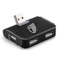 STRAYER 4-PORT USB HUB WITH PHONE HOLDER - BLACK