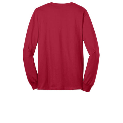 NEW STRAYER Port & Company® - Long Sleeve Core Blend Tee-RED