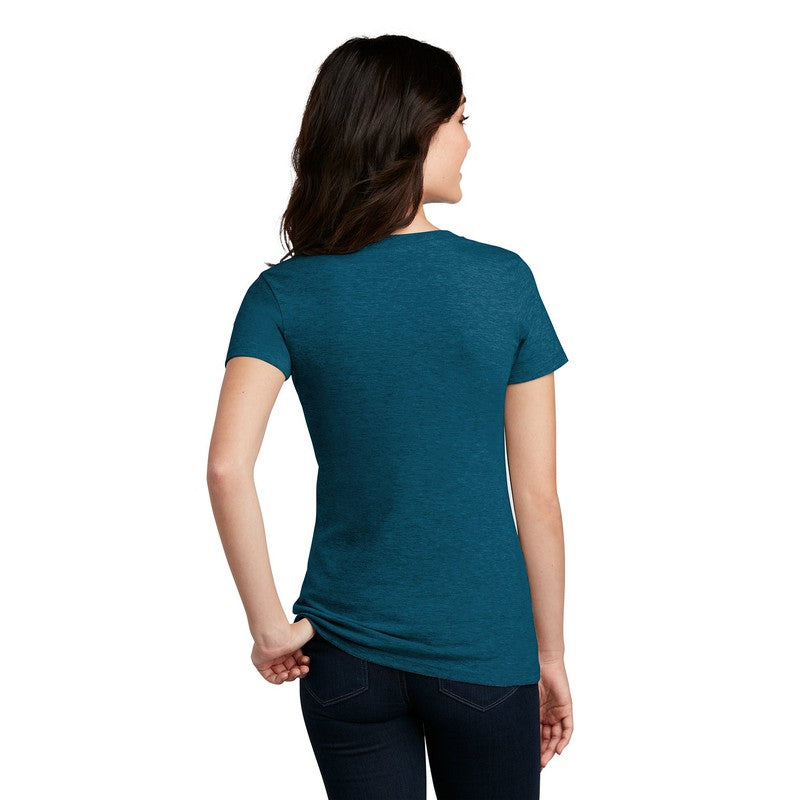 STRAYER District ® Women’s Perfect Blend ® V-Neck Tee-Deep Turquoise Fleck