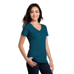 District ® Women’s Perfect Blend ® V-Neck Tee-Deep Turquoise Fleck