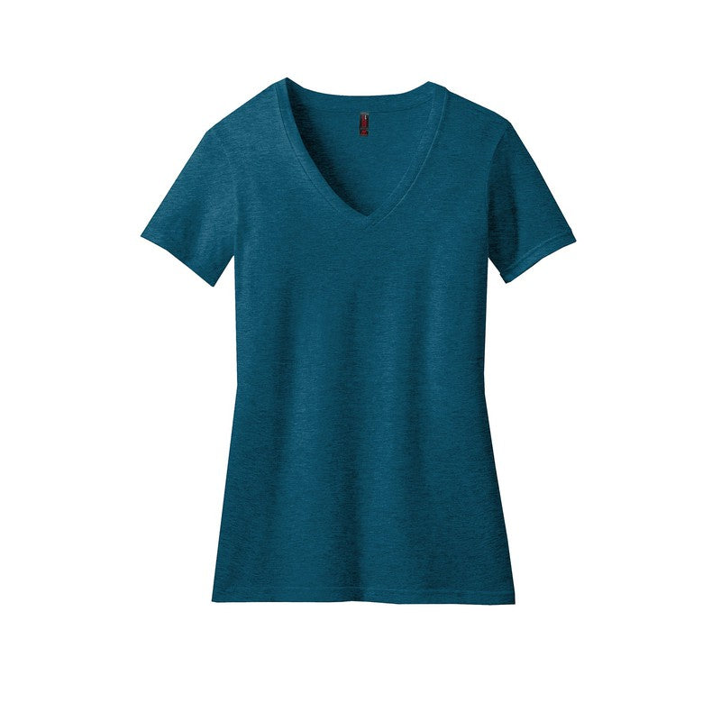 STRAYER District ® Women’s Perfect Blend ® V-Neck Tee-Deep Turquoise Fleck