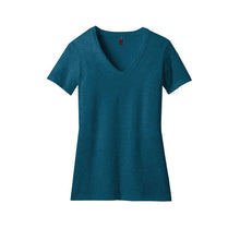 District ® Women’s Perfect Blend ® V-Neck Tee-Deep Turquoise Fleck