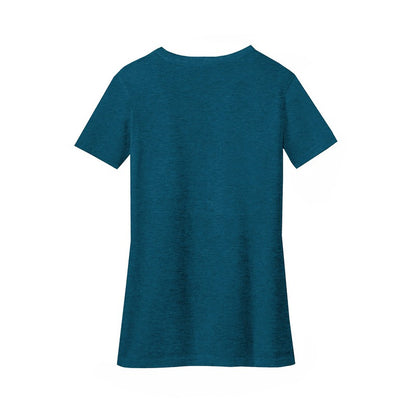 NEW STRAYER District ® Women’s Perfect Blend ® V-Neck Tee-Deep Turquoise Fleck