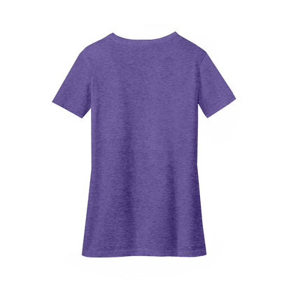 NEW STRAYER District ® Women’s Perfect Blend ® V-Neck Tee-Heathered Purple