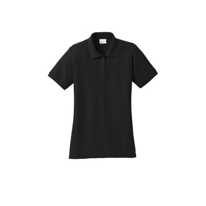 NEW STRAYER Port & Company® Ladies Core Blend Pique Polo-Jet Black