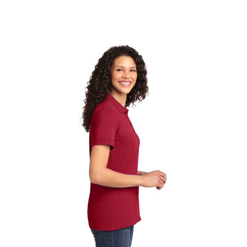 STRAYER Port & Company® Ladies Core Blend Pique Polo-Red