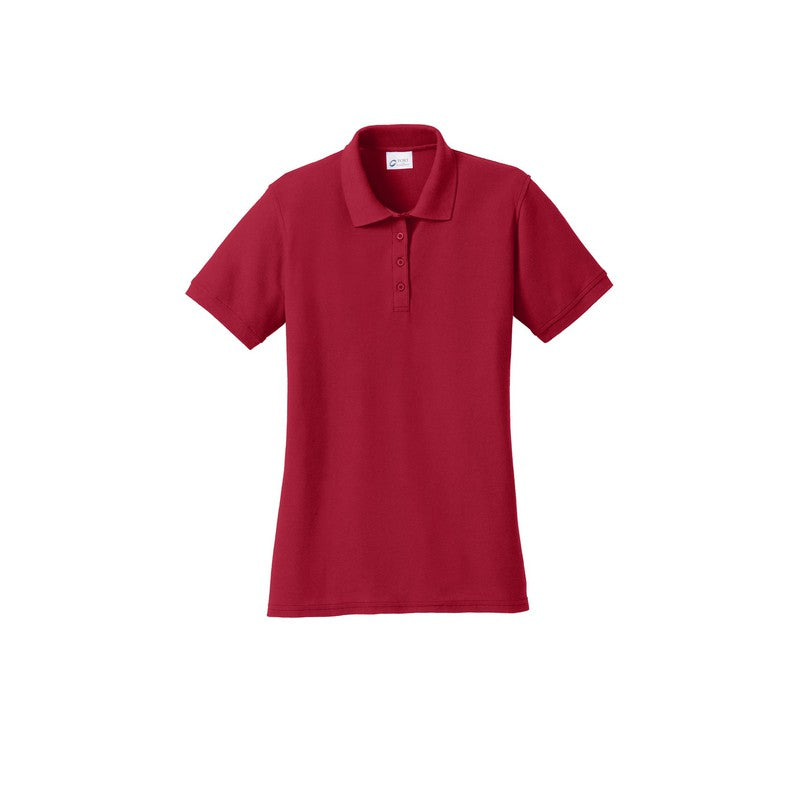 NEW STRAYER Port & Company® Ladies Core Blend Pique Polo-Red