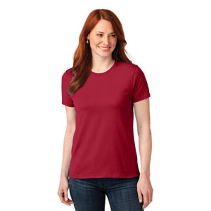 LADIES Port & Company® Core Blend Tee-RED
