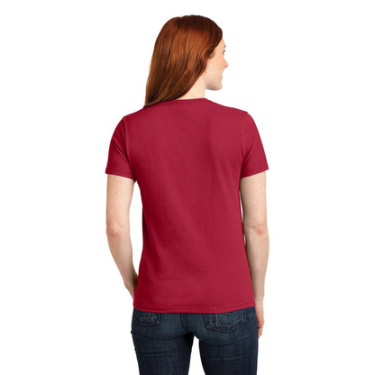 NEW STRAYER Port & Company®  LADIES Core Blend Tee-RED