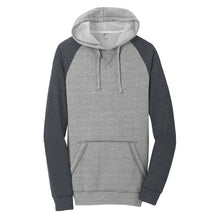 District ® Lightweight Fleece Raglan Hoodie-Heathered Grey/ Heathered Charcoal