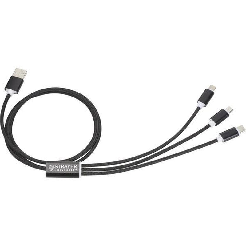 STRAYER Realm 3-in-1 Long Charging Cable - Black