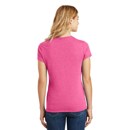 NEW STRAYER District ® Women’s Perfect Tri ® Tee-FUCHSIA FROST