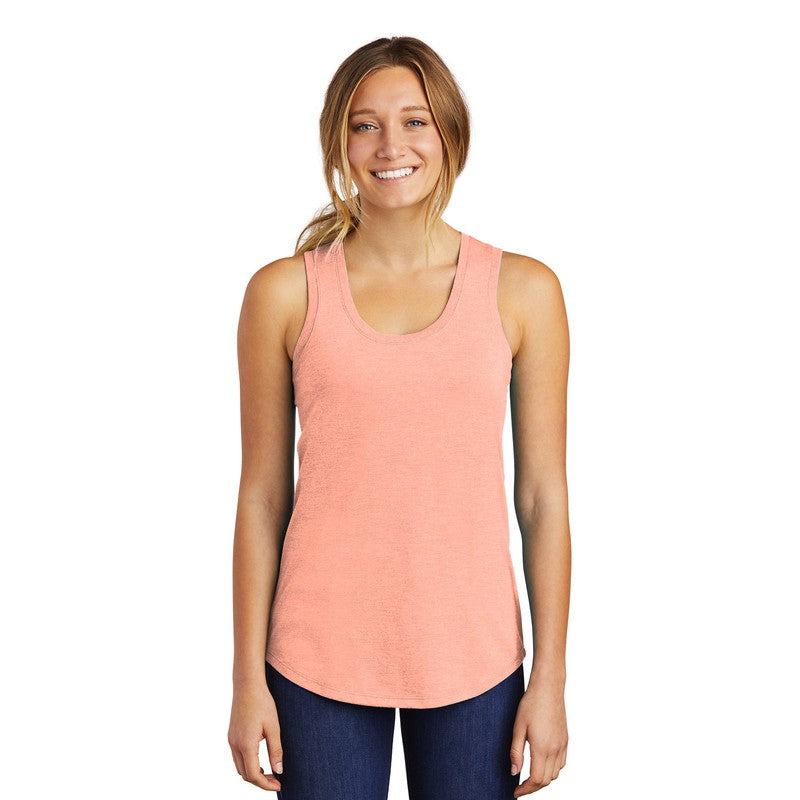 STRAYER District ® Women’s Perfect Tri ® Racerback Tank-Heathered Dusty Peach