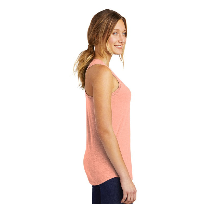 STRAYER District ® Women’s Perfect Tri ® Racerback Tank-Heathered Dusty Peach