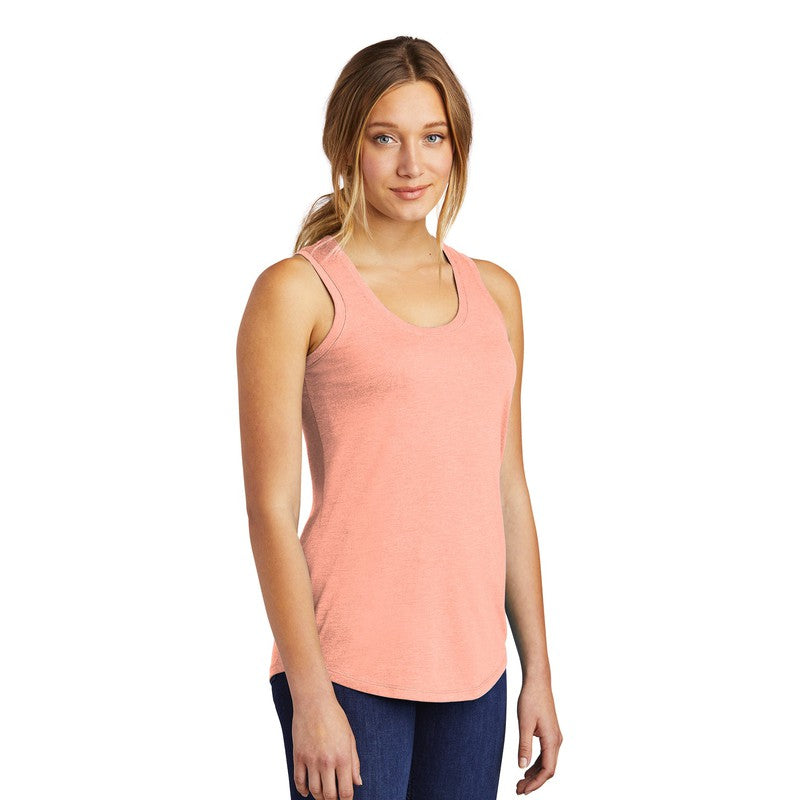 STRAYER District ® Women’s Perfect Tri ® Racerback Tank-Heathered Dusty Peach