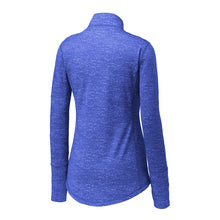LADIES Sport-Tek ® Sport-Wick ® Stretch Reflective Heather 1/2-Zip Pullover-TRUE ROYAL