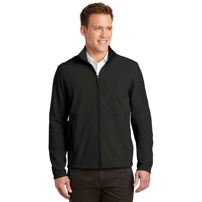 STRAYER Port Authority ® Collective Soft Shell Jacket-DEEP BLACK