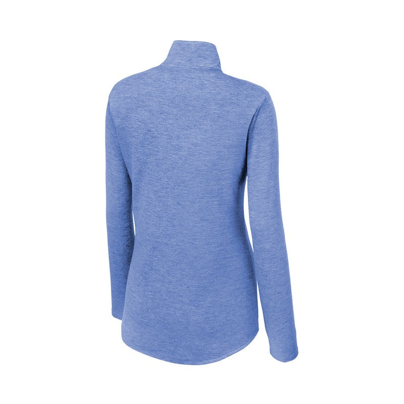SEI - Sport-Tek Ladies PosiCharge Tri-Blend Wicking 1/4-Zip Pullover - True Royal Heather