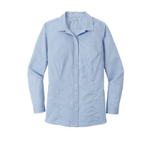 Port Authority ® Ladies Pincheck Easy Care Shirt-Blue Horizon/ White