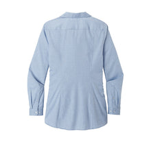 Port Authority ® Ladies Pincheck Easy Care Shirt-Blue Horizon/ White