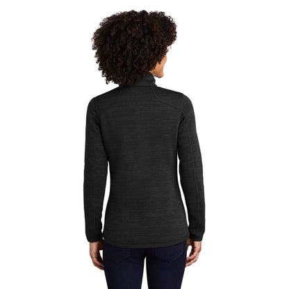 NEW STRAYER Eddie Bauer ® Ladies Sweater Fleece Full-Zip-BLACK