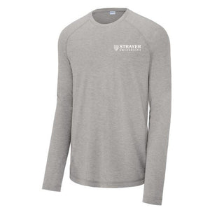 Sport-Tek ® PosiCharge ® Long Sleeve Tri-Blend Wicking Raglan Tee-LIGHT GREY HEATHER