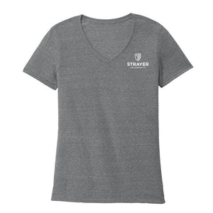 JERZEES ® Ladies Snow Heather Jersey V-Neck T-Shirt-CHARCOAL