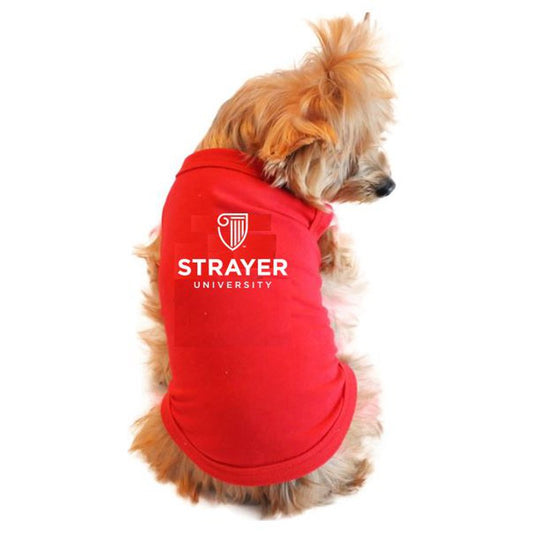 STRAYER Doggie Skins™ 100% Combed Ringspun Cotton 1x1 Baby Rib Dog Tank Top - RED