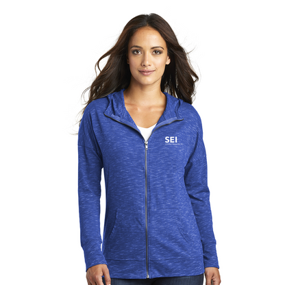 SEI - District Women’s Medal Full-Zip Hoodie - Deep Royal