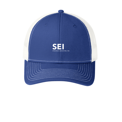 SEI - Port Authority Snapback Trucker Cap - Patriot Blue/ White