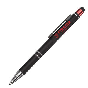Strayer Scroll Aluminum Ballpoint Pen/Stylus - RED