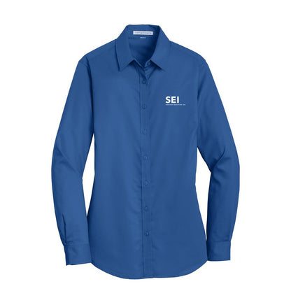 SEI - Port Authority Ladies SuperPro Twill Shirt - True Blue