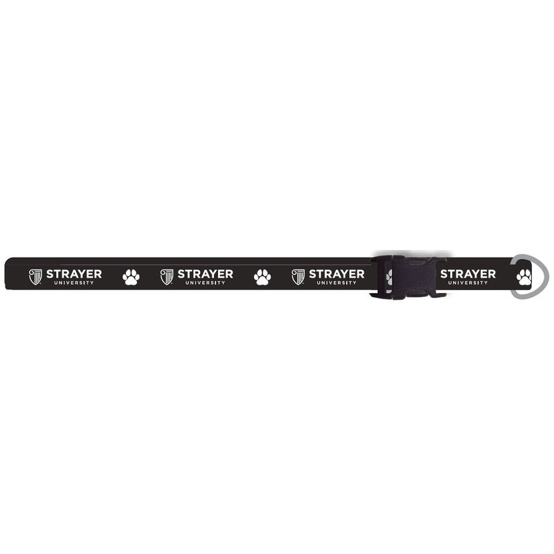 STRAYER 1" Wide Adjustable Pet Collar - Black