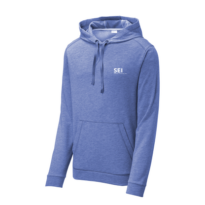 SEI - Sport-Tek PosiCharge Tri-Blend Wicking Fleece Hooded Pullover - True Royal Heather