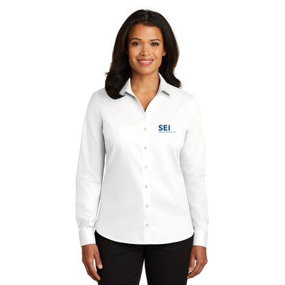 SEI - Red House Ladies Non-Iron Twill Shirt - White