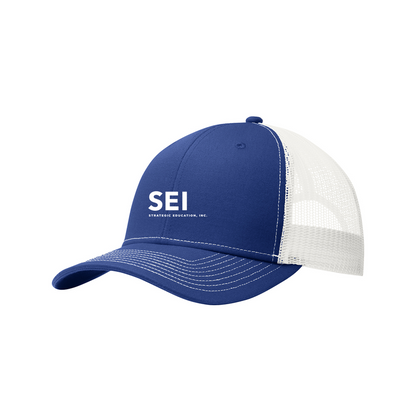 SEI - Port Authority Snapback Trucker Cap - Patriot Blue/ White